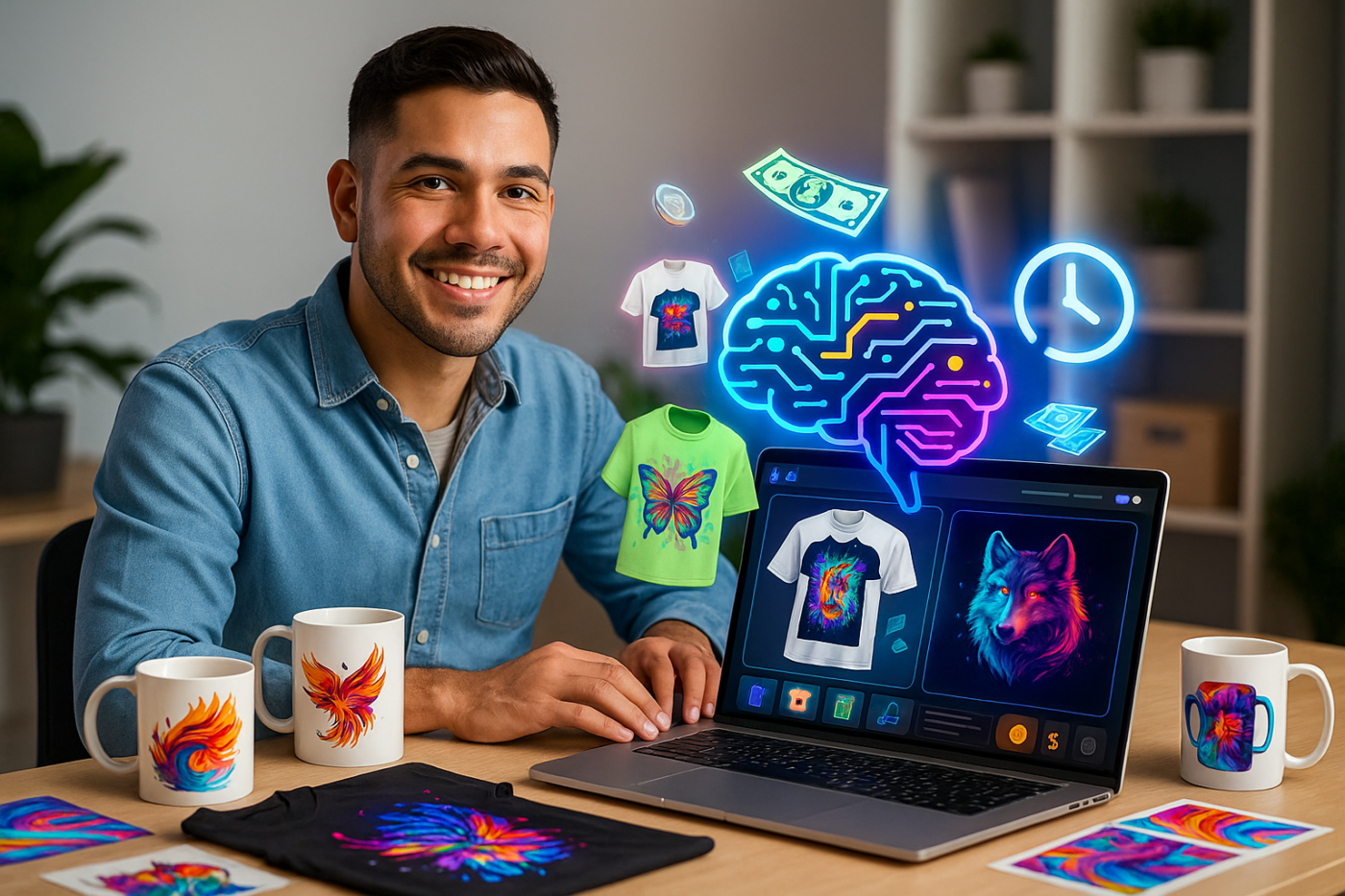 Curso de Diseño con IA para DTF, Sublimación y Serigrafía