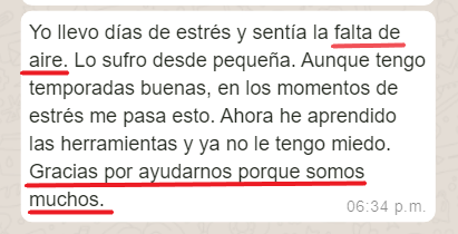 Testimonio Real - WhatsApp Falta de Aire