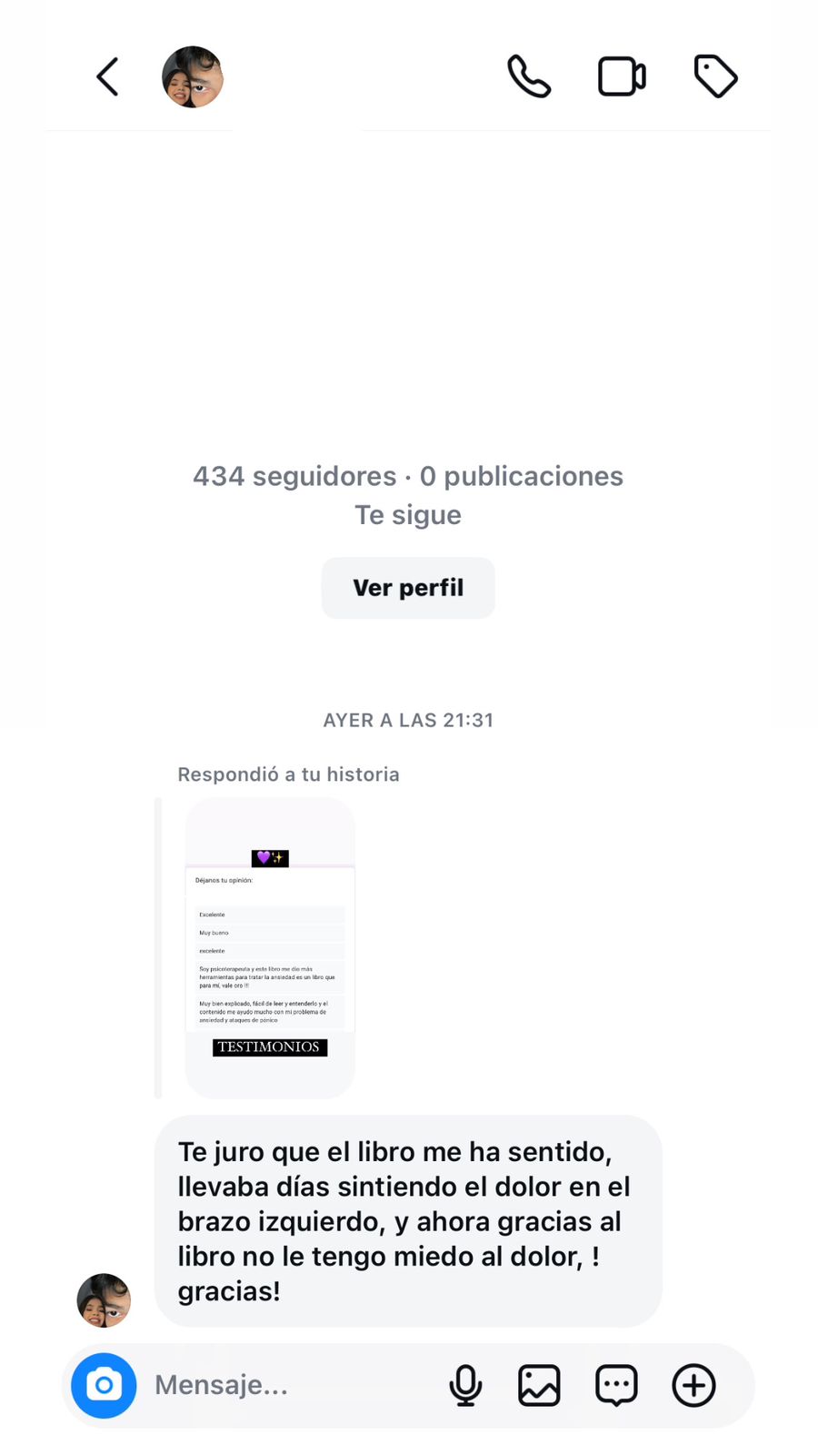 Testimonio Real - Instagram