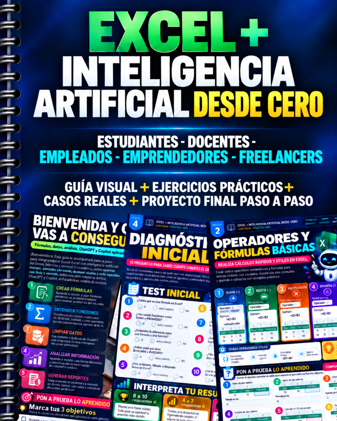 Imagen creativa de Excel e Inteligencia Artificial desde Cero